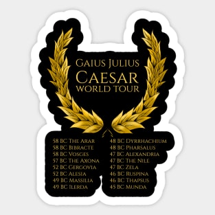 Gaius Julius Caesar World Tour Roman History Sticker